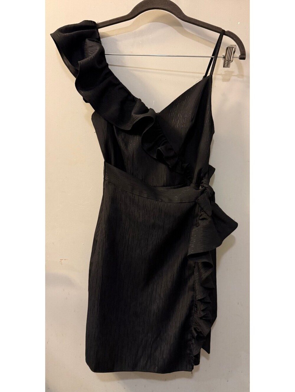 Lilly Pulitzer Lavianna Black Ruffle Faux Wrap Cocktail Dress Size 00 NWT